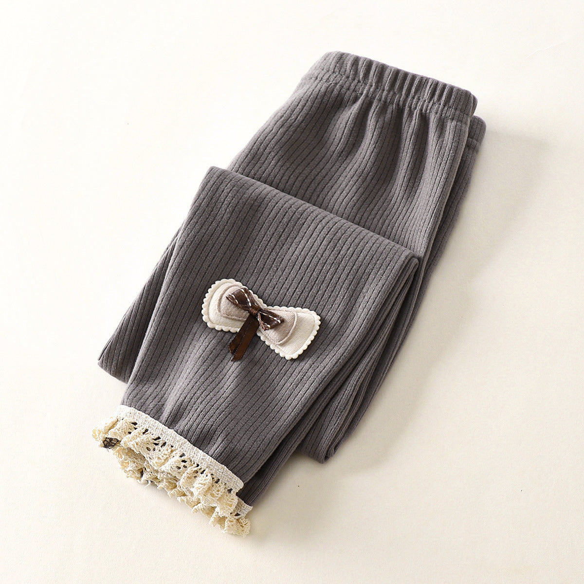 Girls' Lace Trousers Gray