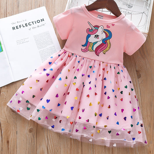 Girls' Summer Cotton Princess Skirt